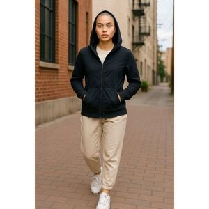 Athleta Black Full Zip Hoodie‎ Sweatshirt Jacket Women's Activewear